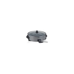 PAELLERA ELÍ‰CTRICA HAEGER GOURMET 42 1500W ANTI-ADHERENTE TAPA VIDRIO CON RESPIRADOR GR-042.011A