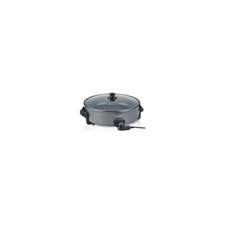 PAELLERA ELÍ‰CTRICA HAEGER GOURMET 42 1500W ANTI-ADHERENTE TAPA VIDRIO CON RESPIRADOR GR-042.011A