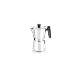 CAFETERA BRA PERFECTA - 12 TAZAS - ALUMINIO - FONDO PARA INDUCCION TOTAL - APTA TODO TIPO COCINAS