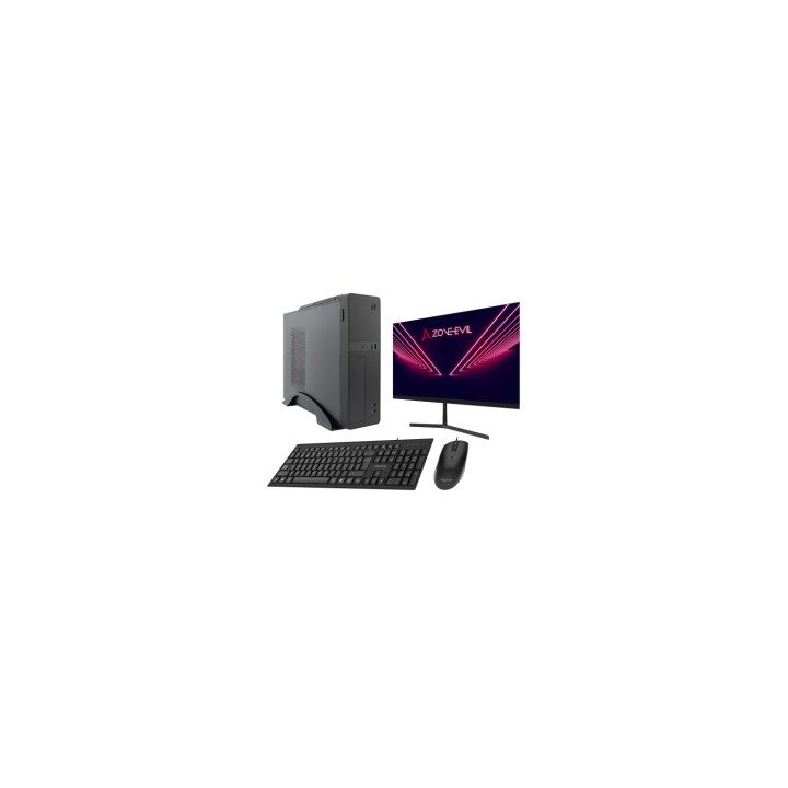Zone Evil Core Slim Intel Core i5 14400/16GB/1TB SSD Nvme Negro Windows 11 + Monitor 24 Teclado y ratón
