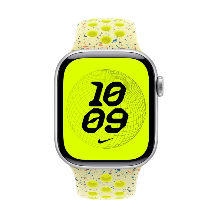 Apple MGA94ZM/A Accesorios para dispositivos vestibles inteligentes Grupo de rock Amarillo Aluminio, Fluoroelastómero
