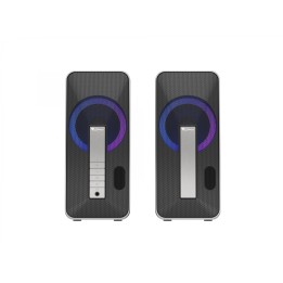 GENESIS Helium 100BT RGB Negro, Plata Inalámbrico y alámbrico 10 W
