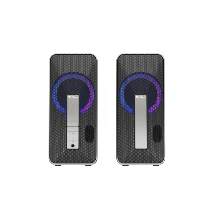 GENESIS Helium 100BT RGB Negro, Plata Inalámbrico y alámbrico 10 W