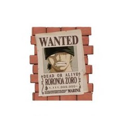 Hucha one piece afiche wanted Zoro