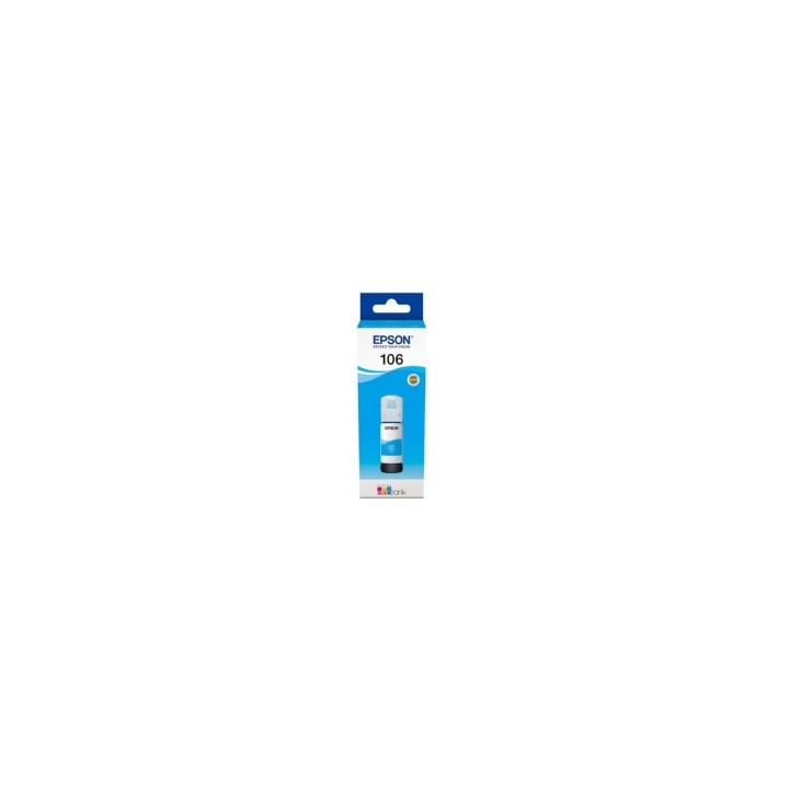 BOTELLA DE TINTA EPSON 106 ECOTANK CONTENIDO 70 ML CIAN COMPATIBILIDAD SEGUN CARACTERISTICAS C13T00R240