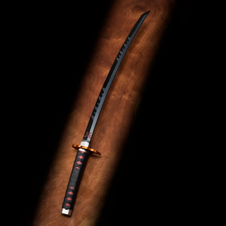 Replica Nichirin Sword Tanjiro Kamado Kyojuro Rengokus Sword Guard Demon Slayer Kimetsu no Yaiba 88cm