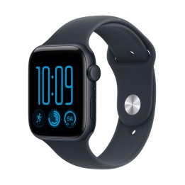 Apple Watch SE (3nd generation) SE 3 (GPS) - Caja de aluminio en color medianoche de 44 mm - Correa deportiva azul marino -