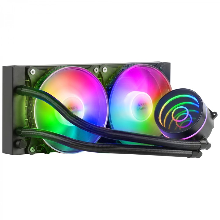 Mars Gaming ML-ONE240 Negro Refrigeración LÍ­quida CPU TDP 400W Espejo Infinito 2 Ventiladores FRGB Silenciosos Multisocket