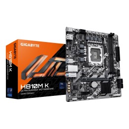 GIGABYTE H810M K Placa Base – Procesadores Intel Core Ultra (Serie 2), VRM de 3+1+2 fases, hasta 6400 MHz DDR5, 1 x M.2 PCIe