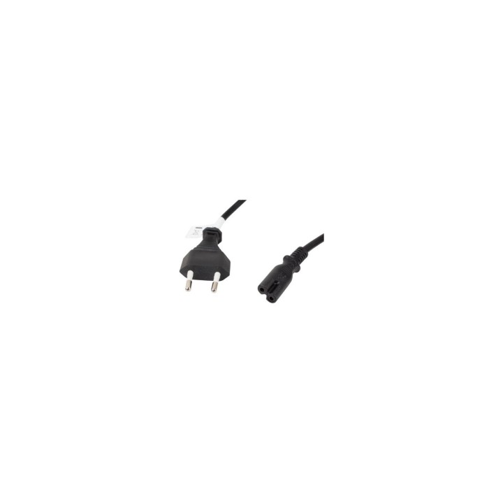 Lanberg CA-C7CA-11CC-0018-BK cable de transmisión Negro 1,8 m C7 acoplador CEE7/16