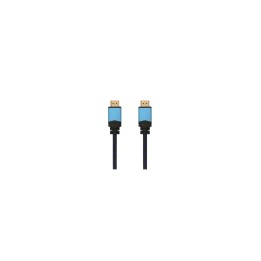 CABLE AISENS HDMI MACHO A HDMI MACHO MULTIPLE APANTALLAMIENTO Y RECUBRIMIENTO NYLON 3M NEGRO AZUL A120-0358
