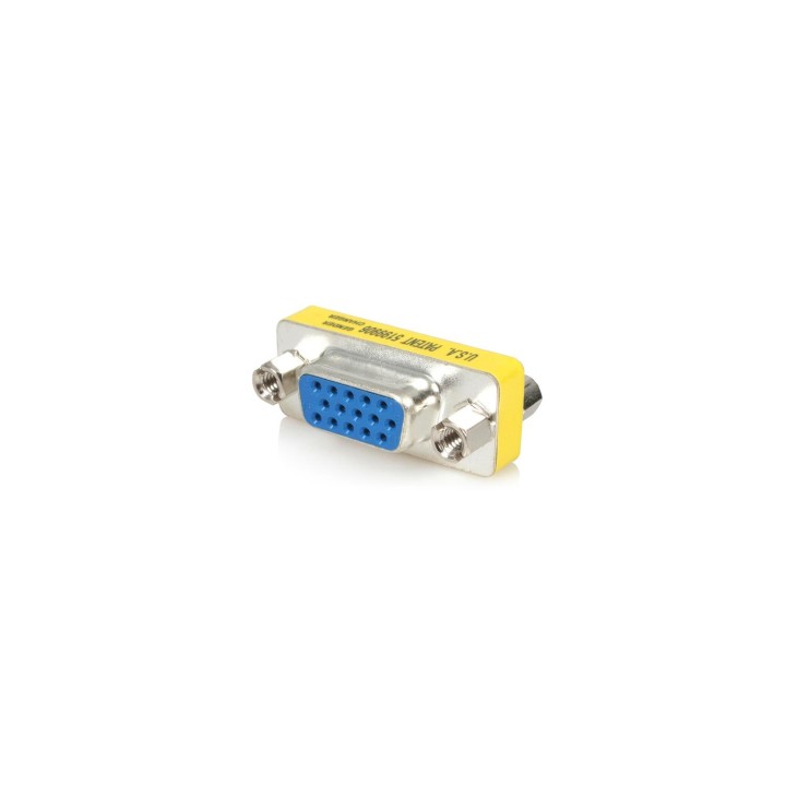 StarTech.com Adaptador Cambiador de Género VGA - Acoplador Unión de Conectores HD15 Hembra a Hembra Plata