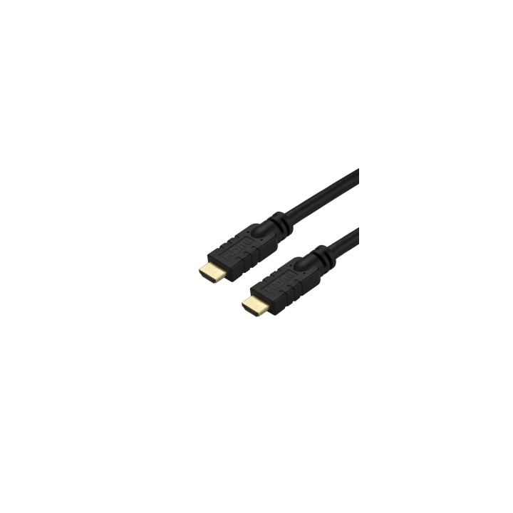 StarTech.com Cable de 15m HDMI con ethernet de alta velocidad Activo 4K - Cable HDMI CL2 para Instalación en Pared - Negro
