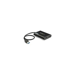 StarTech.com Adaptador Gráfico Externo USB 3.0 a DisplayPort Doble - 4K 60 Hz - negro