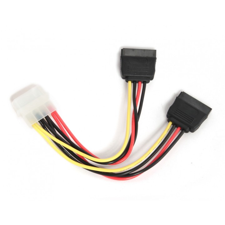 GEMBIRD  CC-SATA-PSY Cable de alimentación duplicador molex a 2x sata 0.15m