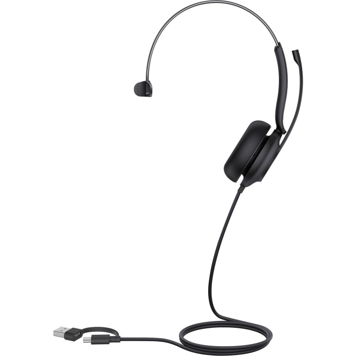 Yealink UH35 Mono Teams USB-C/A Auriculares Alámbrico Diadema Llamadas/Música USB Type-C / USB Type-A Negro
