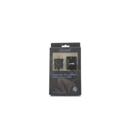 iggual Adaptador VGA a HDMI + audio + microUSB 0.25m negro