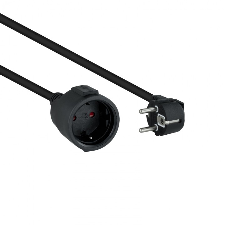 Nanocable Cable de Alimentación Alargador, Negro, 10 m