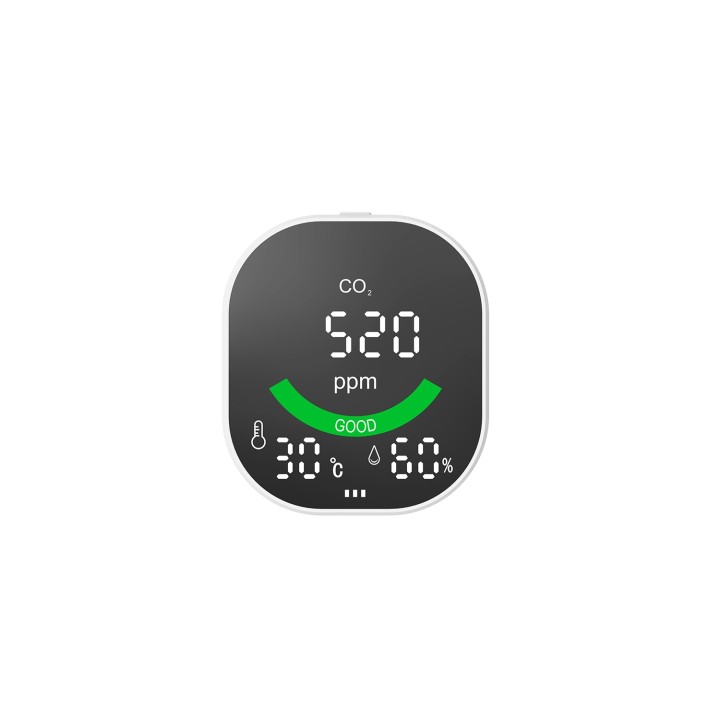 MEDIDOR CO2 NDIR LEOTEC LCD TEMPERATURA Y HUMEDAD BATERIA 1600mAh