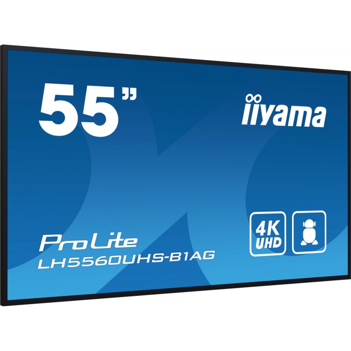 iiyama PROLITE Pizarra de caballete digital 139,7 cm (55") LED Wifi 500 cd / m² 4K Ultra HD Negro Procesador incorporado