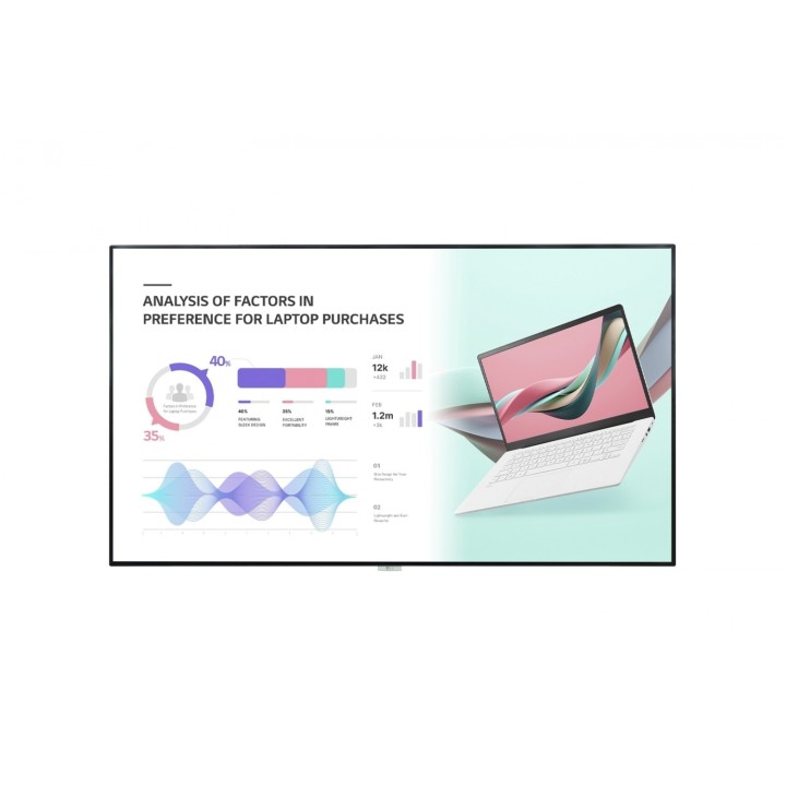 LG 98UH5J-H pantalla de señalización Pantalla plana para señalización digital 2,49 m (98") LCD Wifi 500 cd / m² 4K Ultra HD