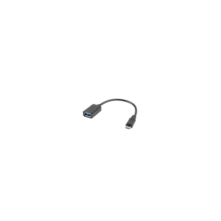 Lanberg AD-OTG-UM-01 cable USB USB 2.0 0,15 m Micro-USB A USB A Negro