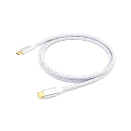 Equip 128358 Cable USB 3.2 Gen 2 C a C, M/M, 2,0m, PD 100W , 4K/60Hz, 10Gbps, Blanco