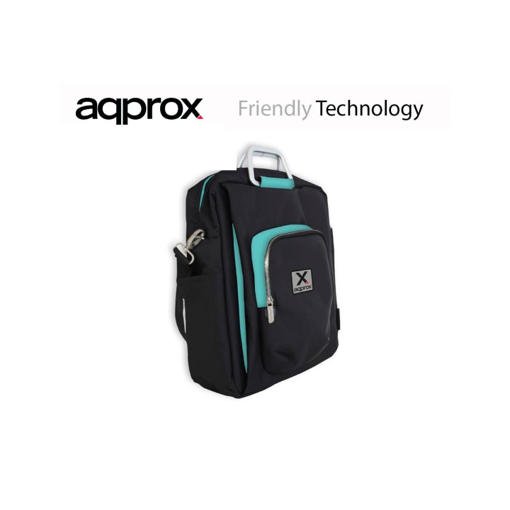 MOCHILA PORTATIL APPROX 15.6p NEGRO-AZUL APPNBST15BBL