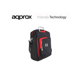 MOCHILA PORTATIL APPROX 15.6p NEGRO-ROJO APPNBST15BR