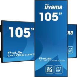 iiyama LH10551UWS-B1AG pantalla de señalización Pantalla plana para señalización digital 2,66 m (104.7") LED 500 cd / m²