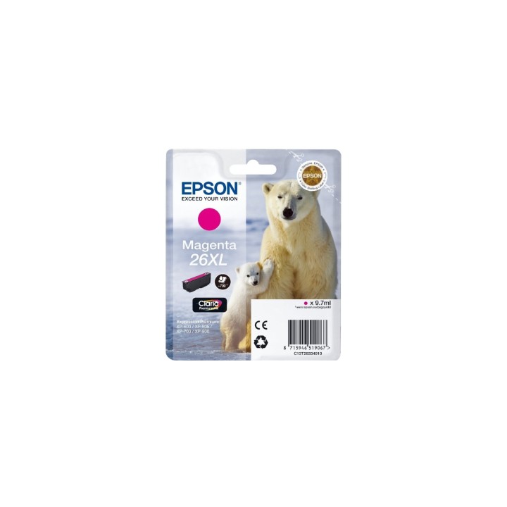 CARTUCHO EPSON 26 XL MAGENTA C13T26334012