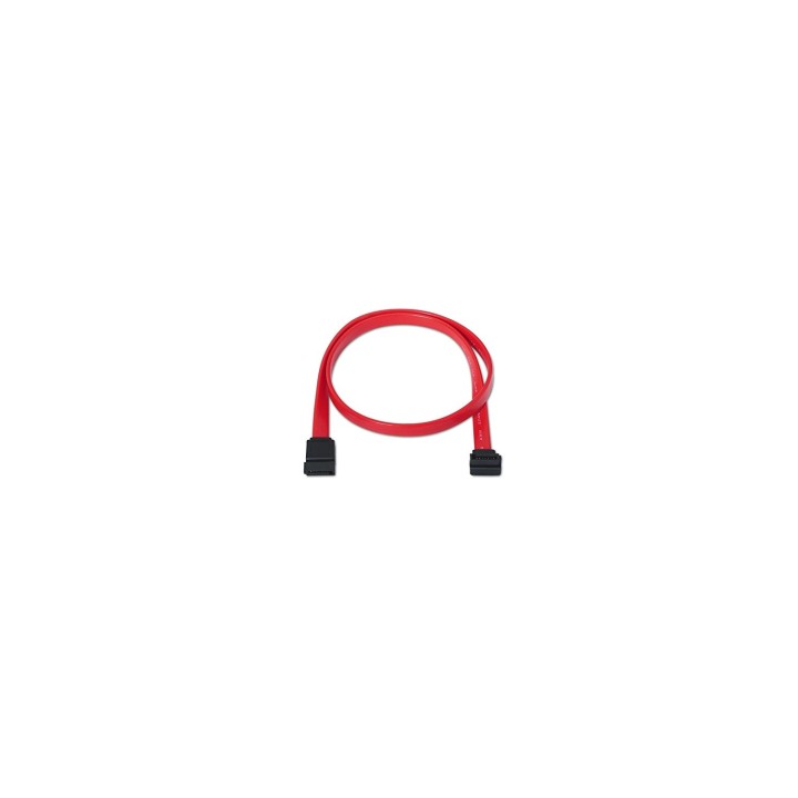 CABLE SATA DATOS ACODADO PARA DISCO DURO  ROJO 0.5M 10.18.0202-OEM