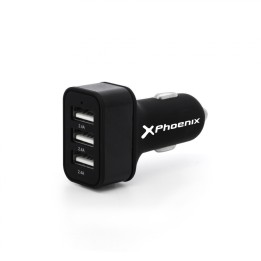 CARGADOR COCHE UNIVERSAL PHOENIX PHCARCHARGER3USB 5V 3 X USB 7.2A NEGRO PHCARCHARGER3USB