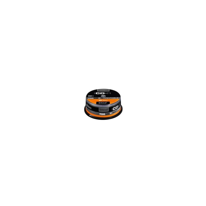 CD-R INTENSO PRINTABLE 700MB 52X TARRINA 25 UNIDADES 1801124