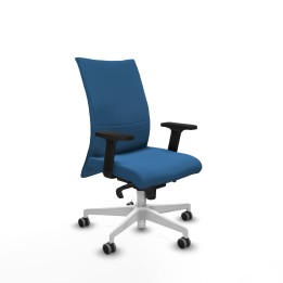 Piqueras y Crespo Albacete confidente sincro similpiel azul claro brazos 2D base blanca ruedas 65mm engomadas
