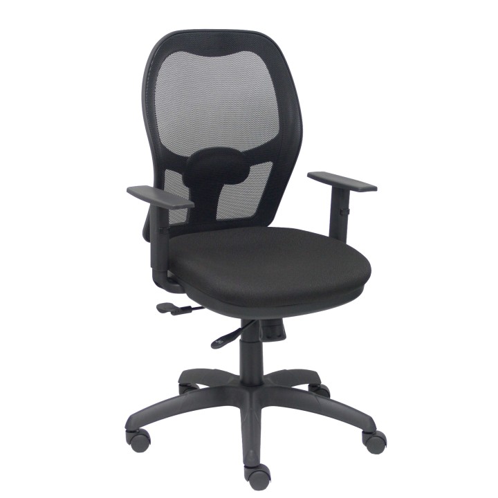 SILLA PIQUERAS Y CRESPO JORQUERA MALLA NEGRA ASIENTO BALI CON TRASLAK 15SNBALI840TK