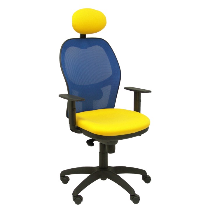 SILLA JORQUERA MALLA AZUL ASIENTO BALI AMARILLO CABECERO FIJO 15SABALI100C