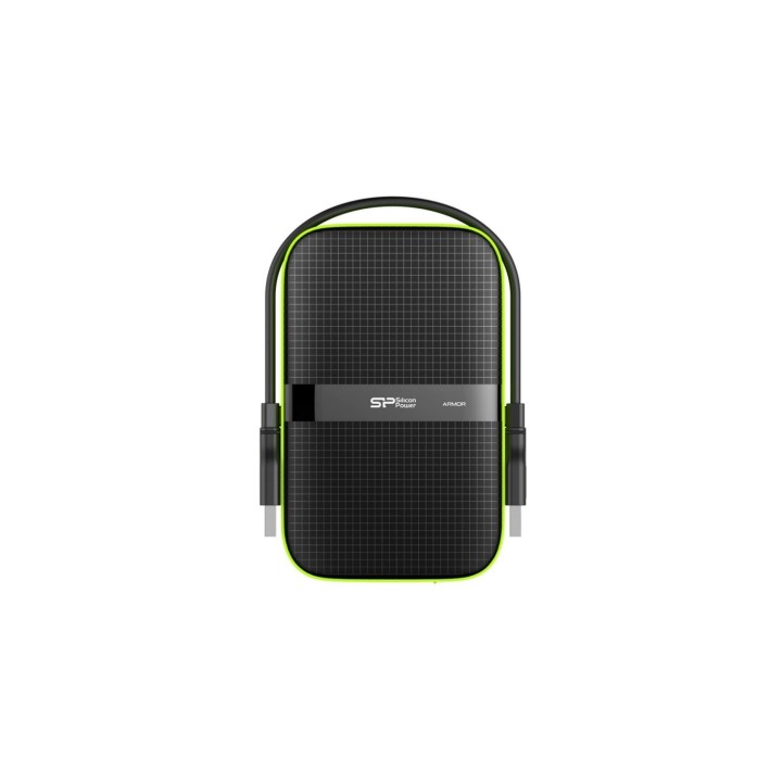 DISCO 2.5 SP HD A60 EXTERNO 1TB USB RESISTENTE AGUA NEGRO VERDE  SP010TBPHDA60S3K