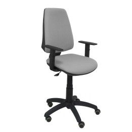 SILLA ELCHE CP BALI BRAZOS REGULABLES RUEDAS DE PARQUET  GRIS CLARO 14CPBALI40B10RP