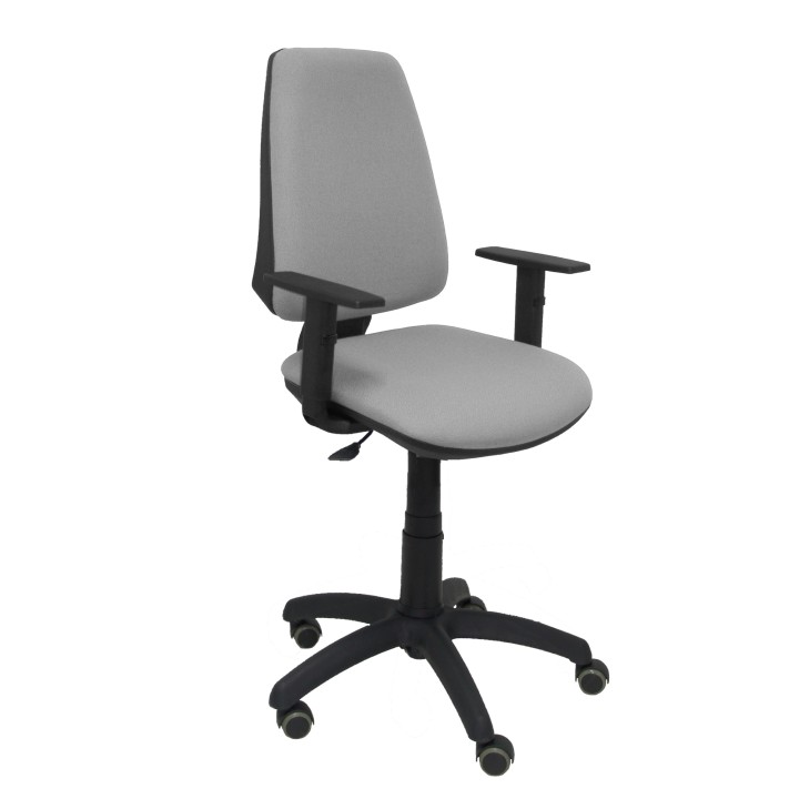 SILLA ELCHE CP BALI BRAZOS REGULABLES RUEDAS DE PARQUET  GRIS CLARO 14CPBALI40B10RP