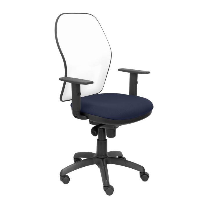 SILLA JORQUERA MALLA BLANCA ASIENTO BALI AZUL MARINO 15SBBALI200