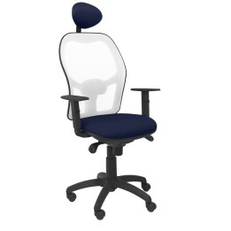 SILLA JORQUERA MALLA BLANCA ASIENTO BALI AZUL MARINO CABECERO FIJO 15SBBALI200C
