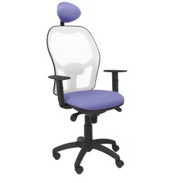 SILLA JORQUERA MALLA BLANCA ASIENTO BALI CABECERO FIJO  AZUL CLARO 15SBBALI261C