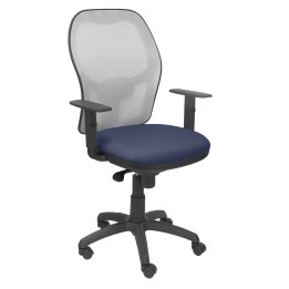 SILLA JORQUERA MALLA GRIS ASIENTO BALI AZUL MARINO 15SGRBALI200