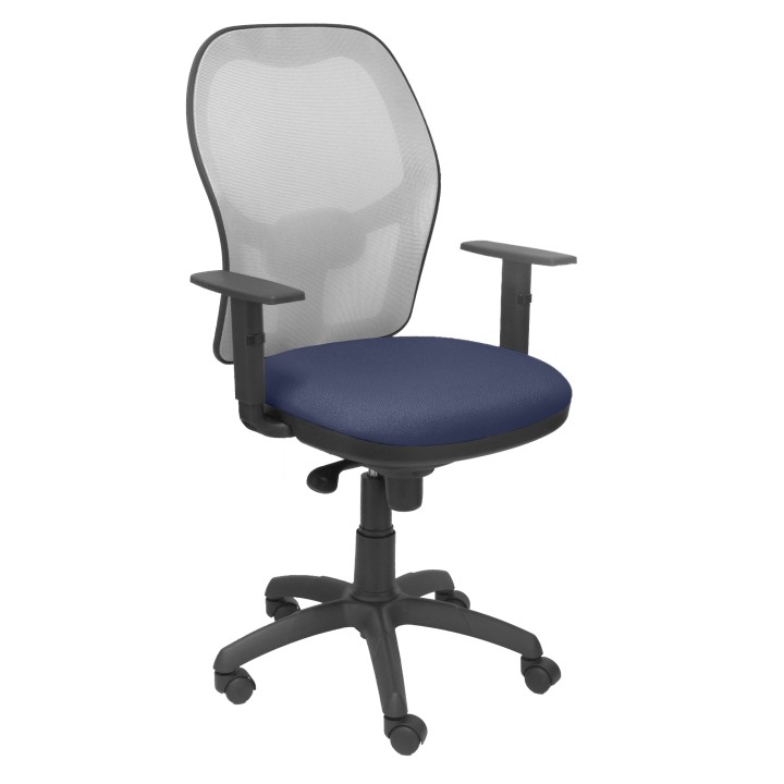 SILLA JORQUERA MALLA GRIS ASIENTO BALI AZUL MARINO 15SGRBALI200