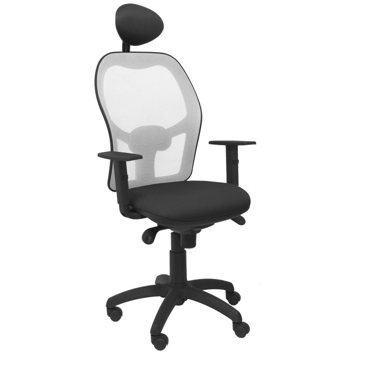 SILLA JORQUERA MALLA GRIS CABECERO FIJO ASIENTO BALI NEGRO 15SGRBALI840C