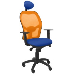 SILLA JORQUERA MALLA NARANJA CABECERO FIJO ASIENTO BALI AZUL 15SNABALI229C
