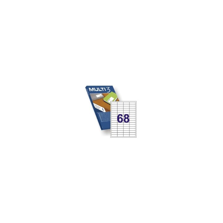 ETIQUETAS ADHESIVAS APLI MULTI3 48.5X16.9 MM 500 HOJAS 10510