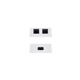 ROSETA DE SUPERFICIE NANOCABLE PARA RJ45 CAT6 UTP 2 TOMAS BLANCO 10.21.1502
