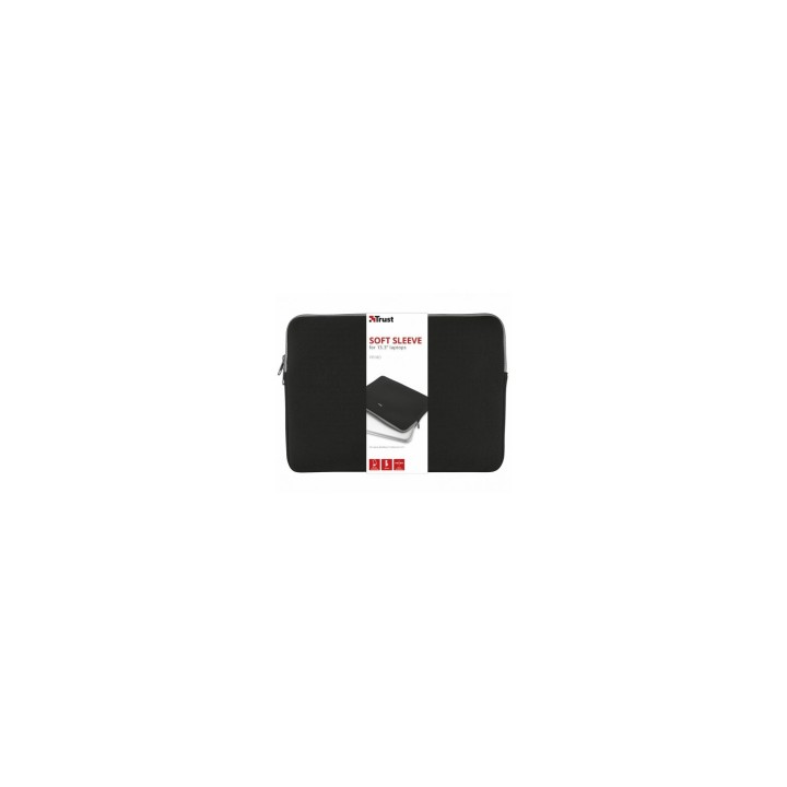 FUNDA DE PORTATIL TRUST PRIMO 13.3P NEOPRENO VISCOELASTICO DISEÍ‘O DELGADO SUAVE Y LIGERA NEGRO 21251